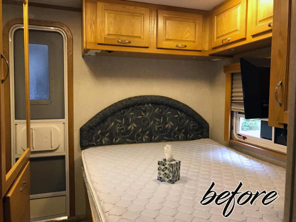 rv bedroom renovation before